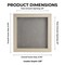 Natural Whitewash Wood Shadow Box Frame with Acrylic Front - Light Brown Suede Backing, 30 Sizes